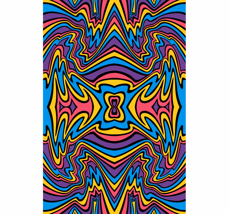 Vibrant abstract swirls roller blind - TenStickers