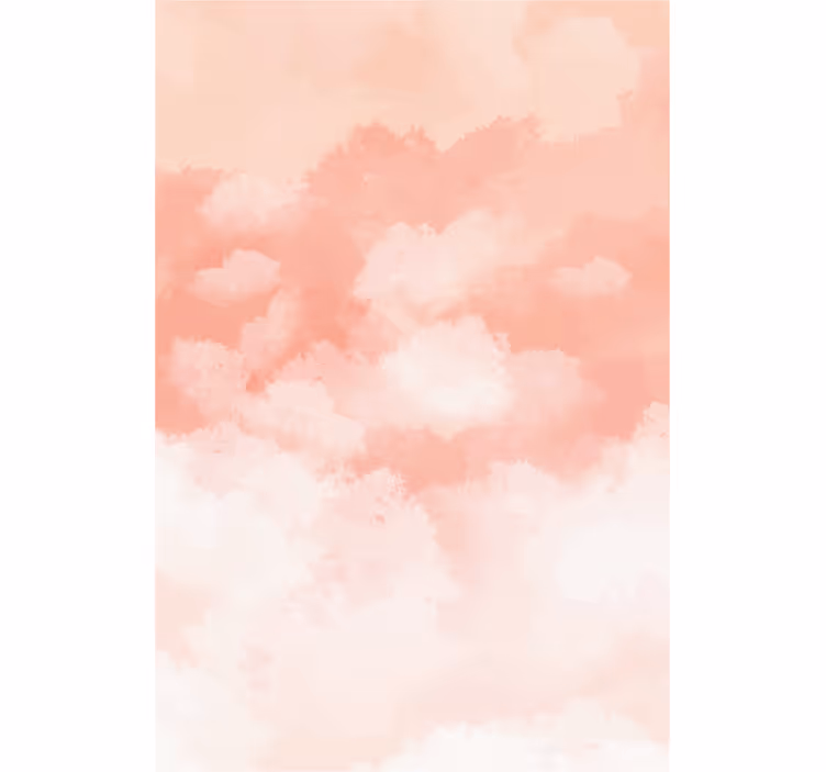 Soft pink pattern cloud roller blind - TenStickers
