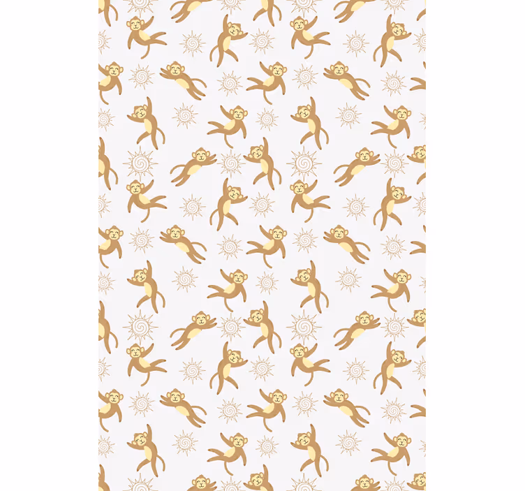 Monkey Sun Pattern animal roller blind - TenStickers