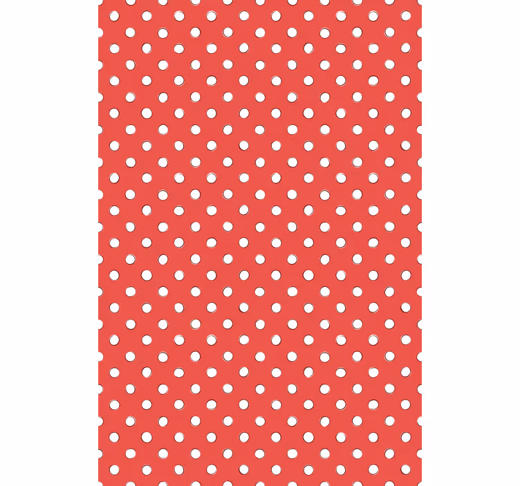 Red polka dots kitchen roller blind - TenStickers