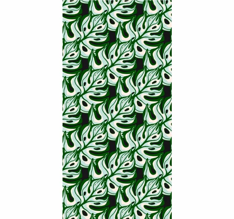 Lush Leaf Pattern flowers and plants roller blind - TenStickers