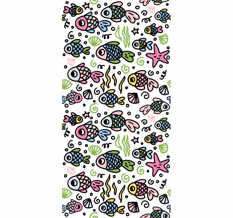 Colorful fish patterns animal roller blind - TenStickers