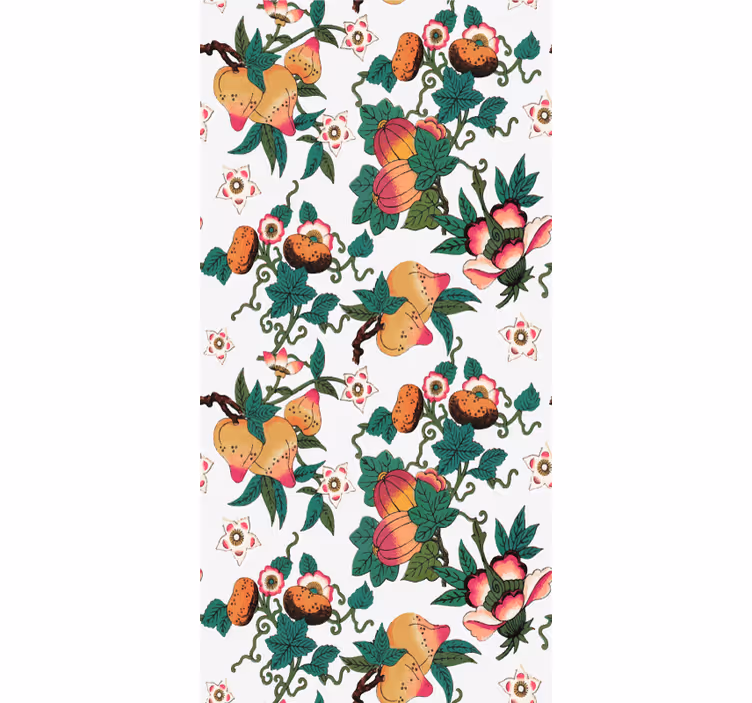 Lush fruit and floral flowers and plants roller blind - TenStickers