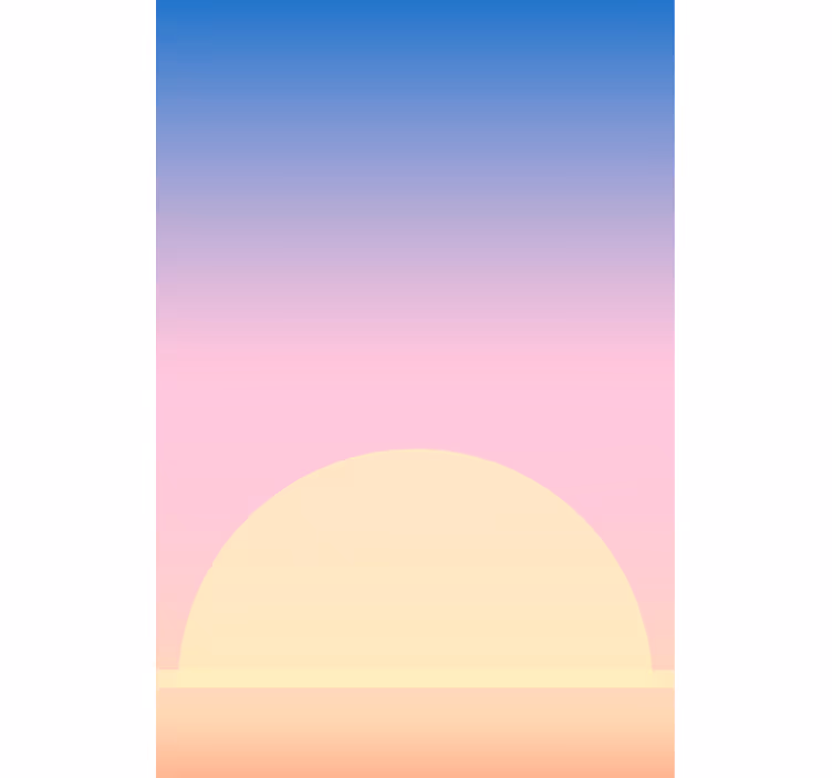Sunset Horizon Design art roller blind - TenStickers