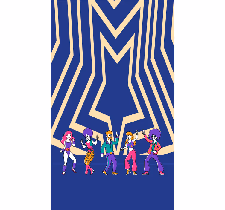 Disco Dance Vibe fun roller blind - TenStickers