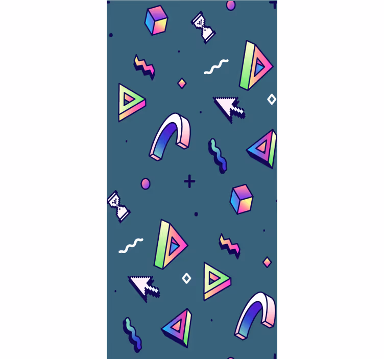 Geometric Playful Shapes fun roller blind - TenStickers