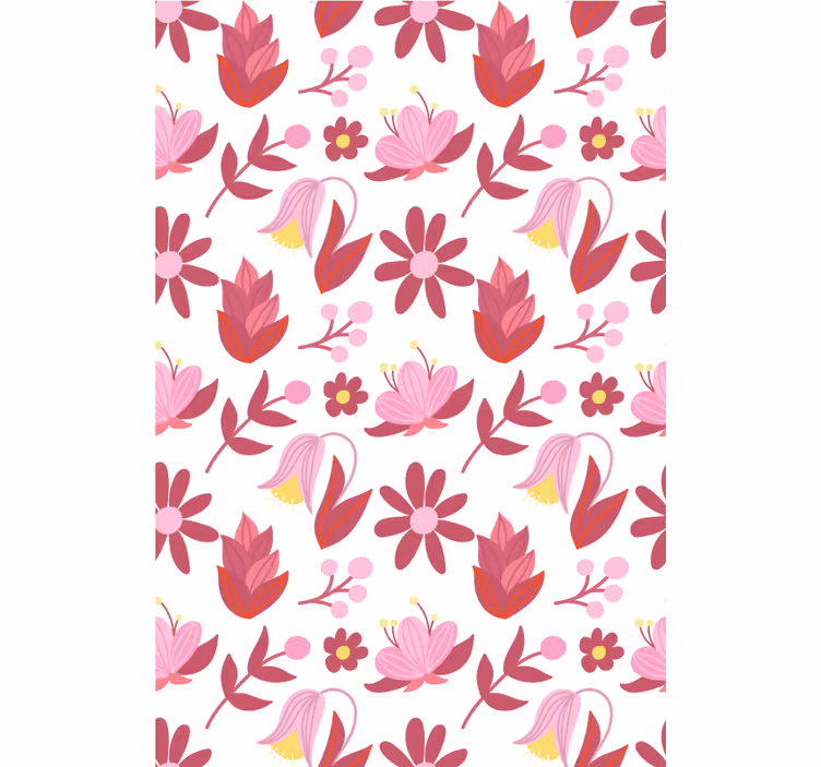 Floral Arrangement Pattern flowers and plants roller blind - TenStickers