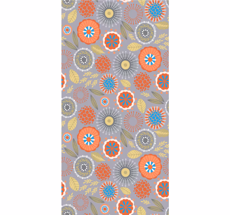 Flowers and plants roller blind bright floral design - TenStickers