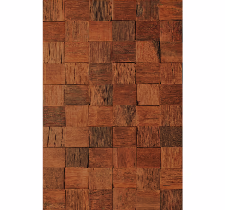 Squared wood panels texture and pattern roller blind - TenStickers