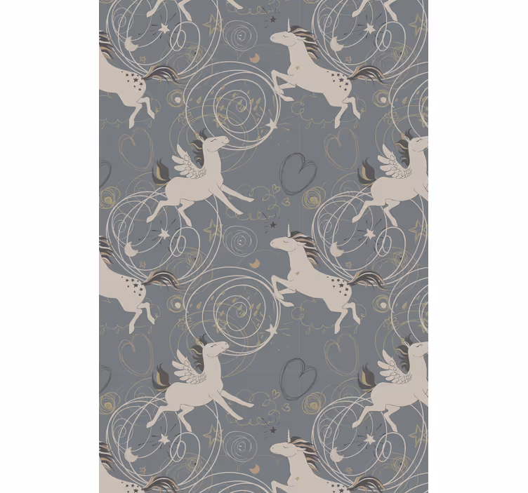 Magical unicorns pattern children room roller blind - TenStickers
