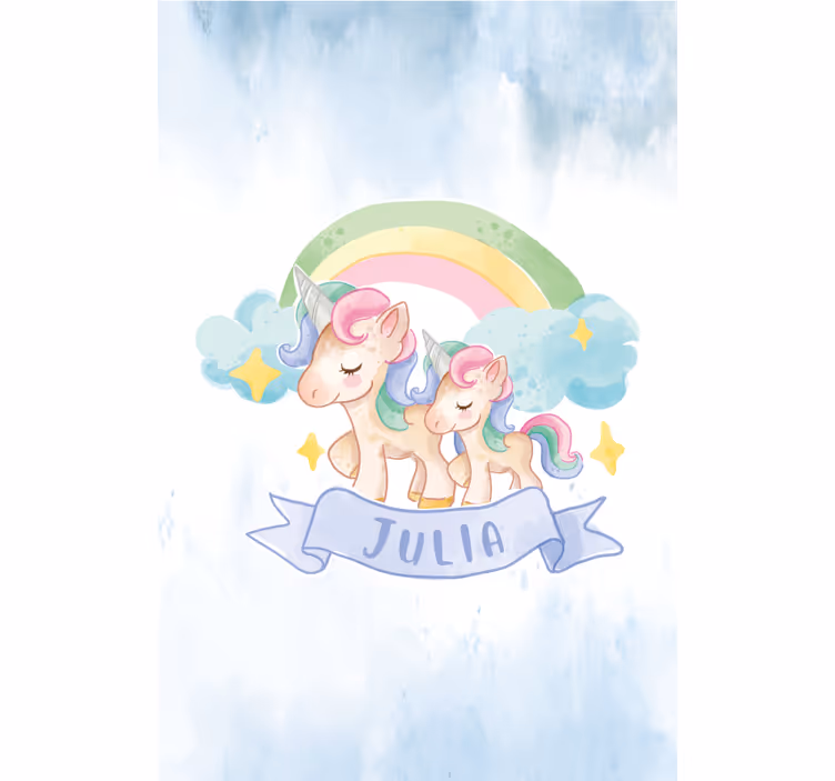 Unicorn adventure children room roller blind - TenStickers