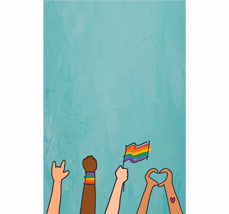 Pride Hands Display roller blind - TenStickers