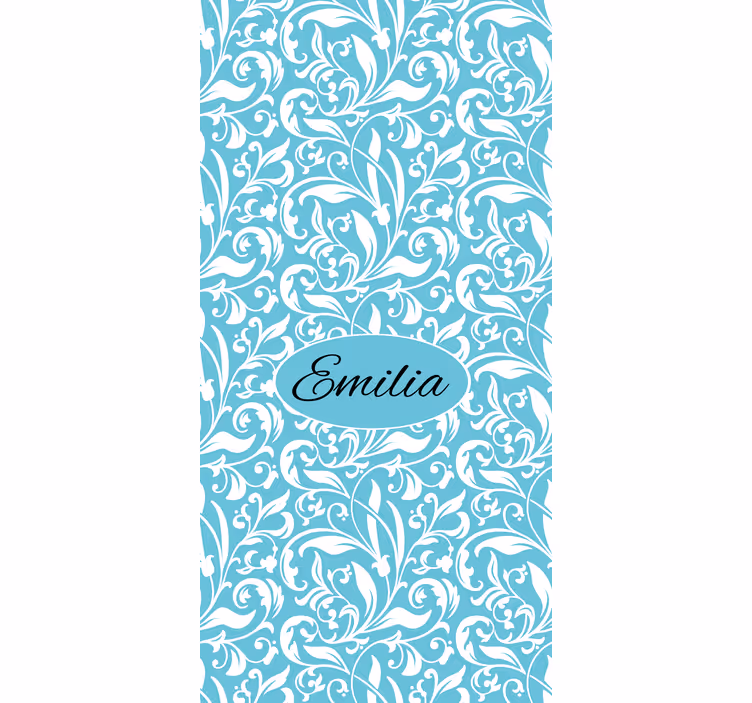 Personalized flower motif flower roller blind - TenStickers
