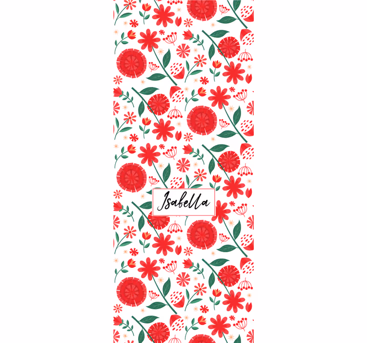 Flowers and plants roller blind floral pattern customization - TenStickers