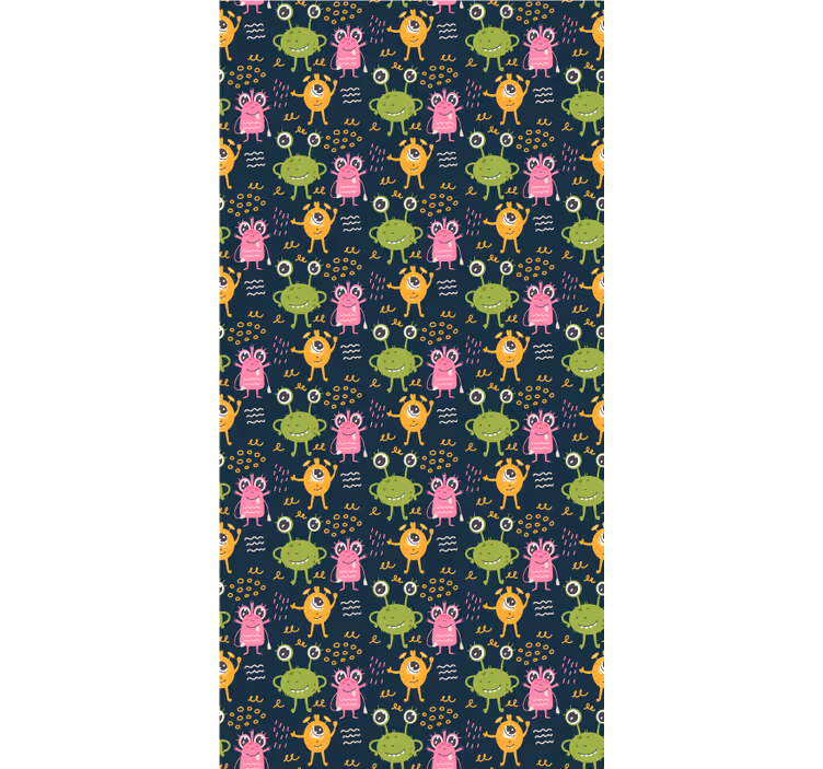 Funny colorful aliens pattern Childrens blind - TenStickers