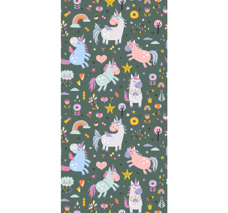 Fantasy Unicorn Patterns animal roller blind - TenStickers