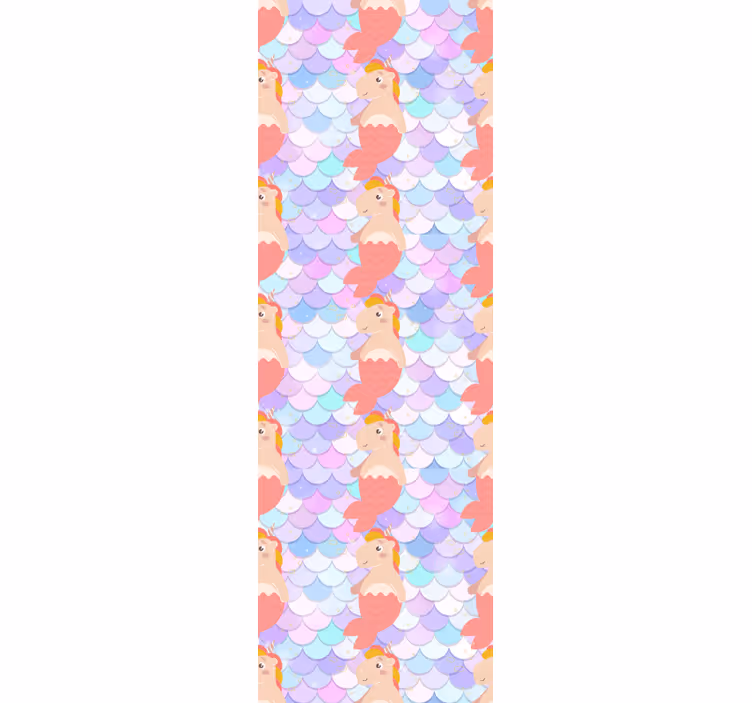 Unicorn mermaid pattern children room roller blind - TenStickers