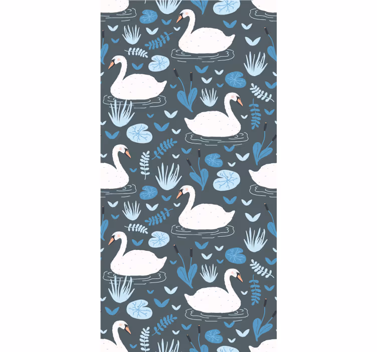 Idyllic swans serenity animal roller blind - TenStickers