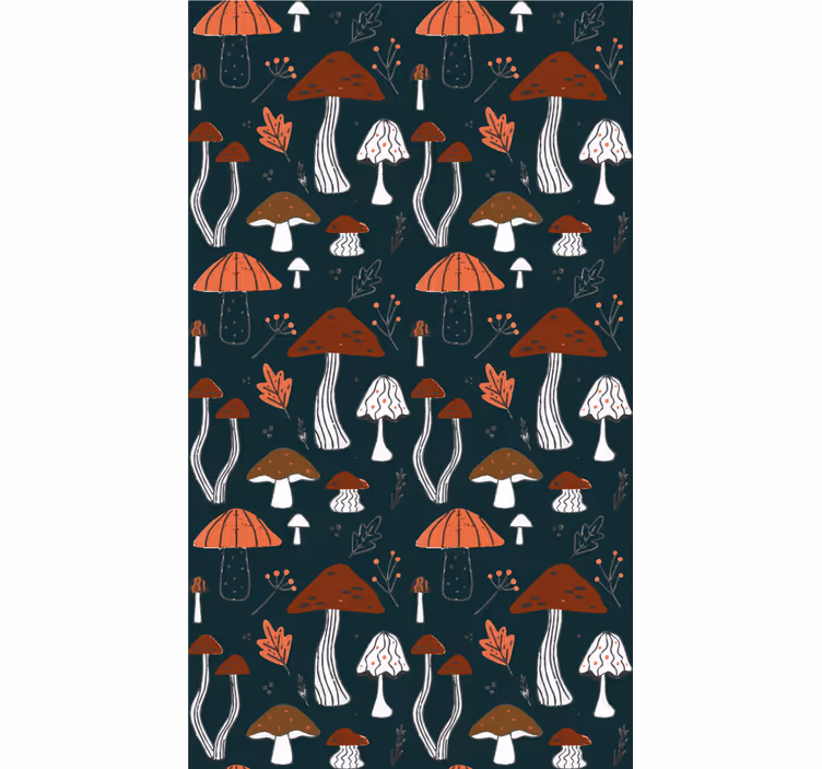 Brown mushrooms More flowers and plant blind - TenStickers