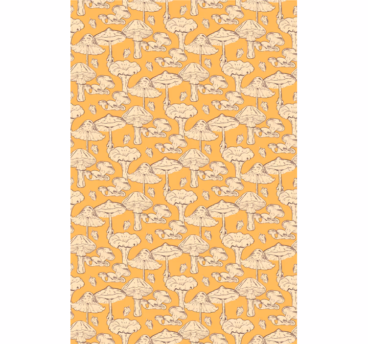 MUSHROOM PATTERN DESIGN flower roller blind - TenStickers
