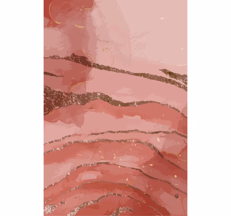 Glitter Gilded Waves art roller blind - TenStickers