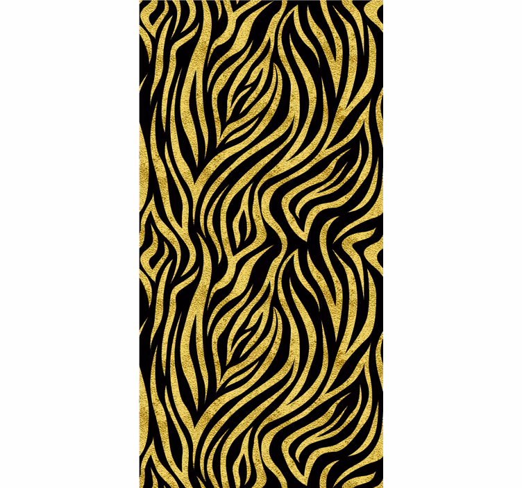 Stylised yellow tiger print animal roller blind - TenStickers