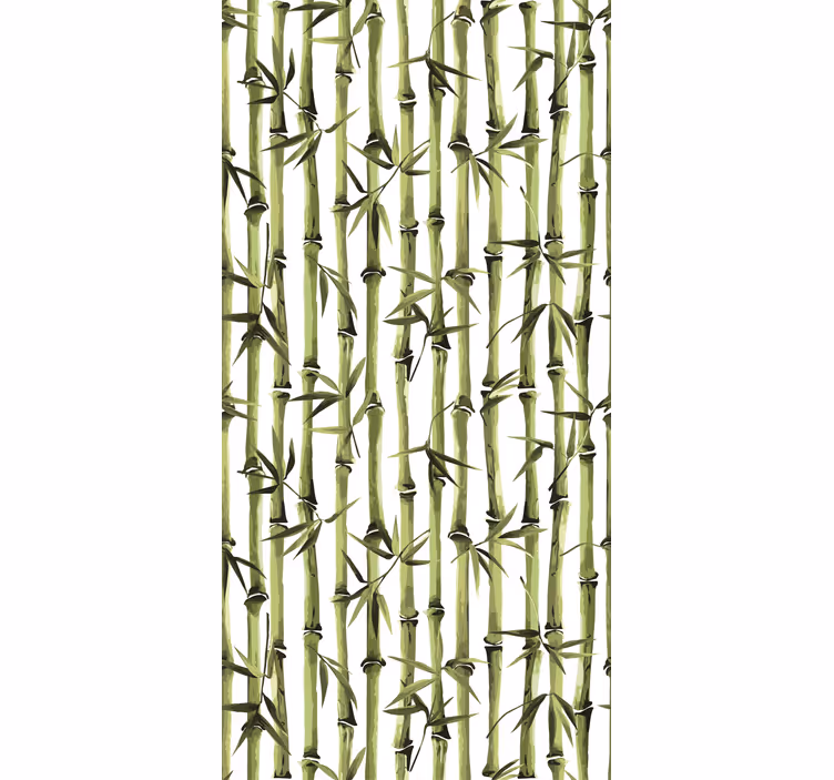 Bamboo Forest Pattern flowers and plants roller blind - TenStickers