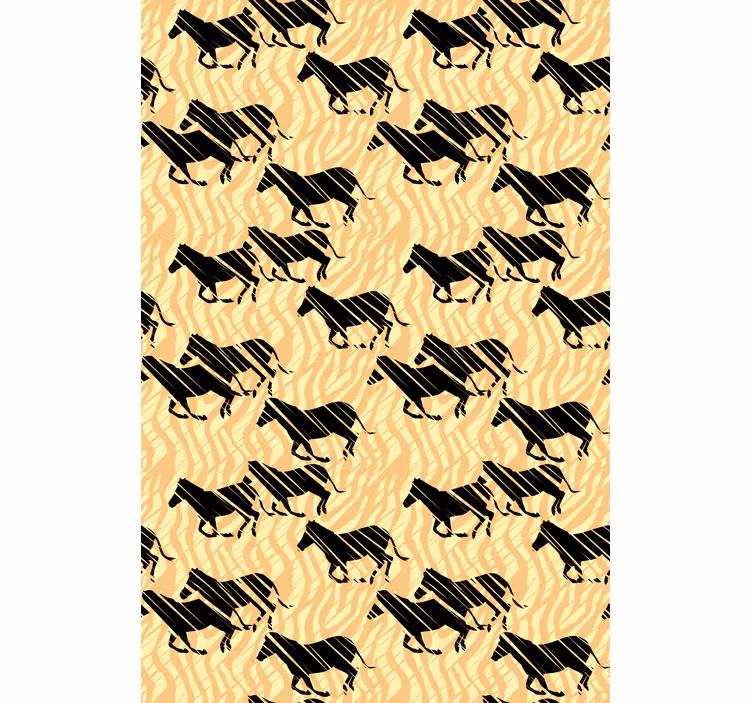 Stylized Horse Pattern animal roller blind - TenStickers