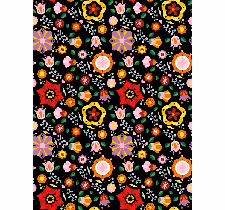 Lively colorful theme flower roller blind - TenStickers