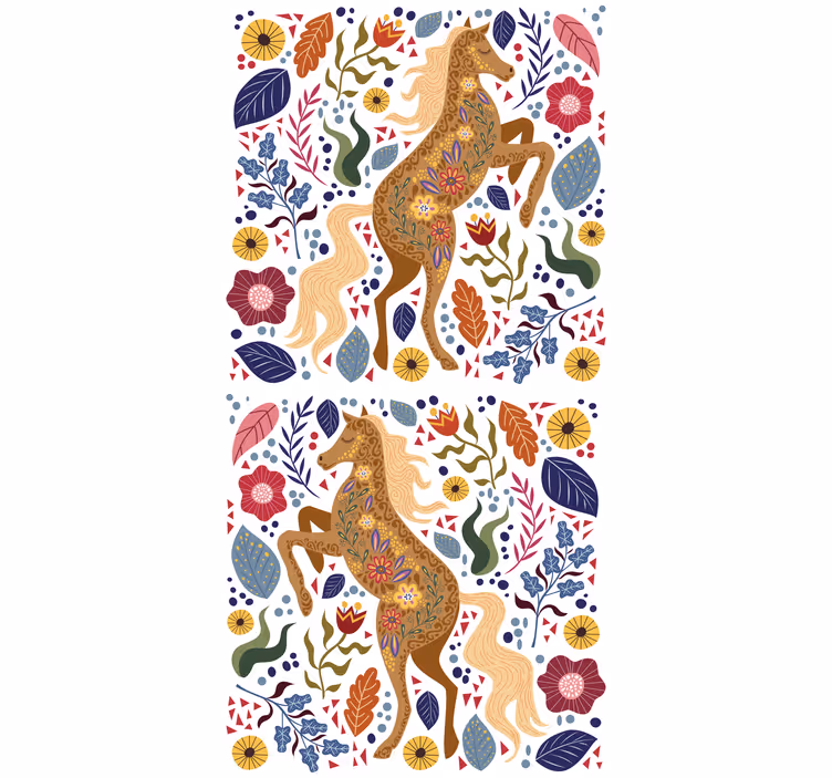 Majestic Horse Silhouette animal roller blind - TenStickers