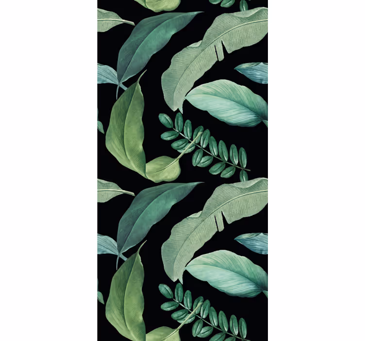Lush Greenery Design flowers and plants roller blind - TenStickers