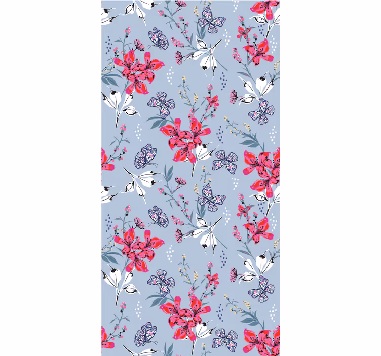Roses and butterflies Flowers and plant blind - TenStickers