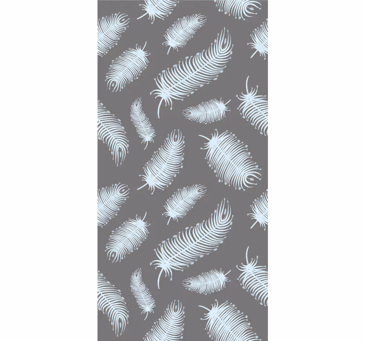 Feather pattern design gray roller blind - TenStickers