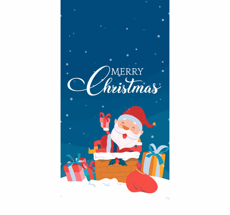 Santa Claus surrounded original roller blind - TenStickers