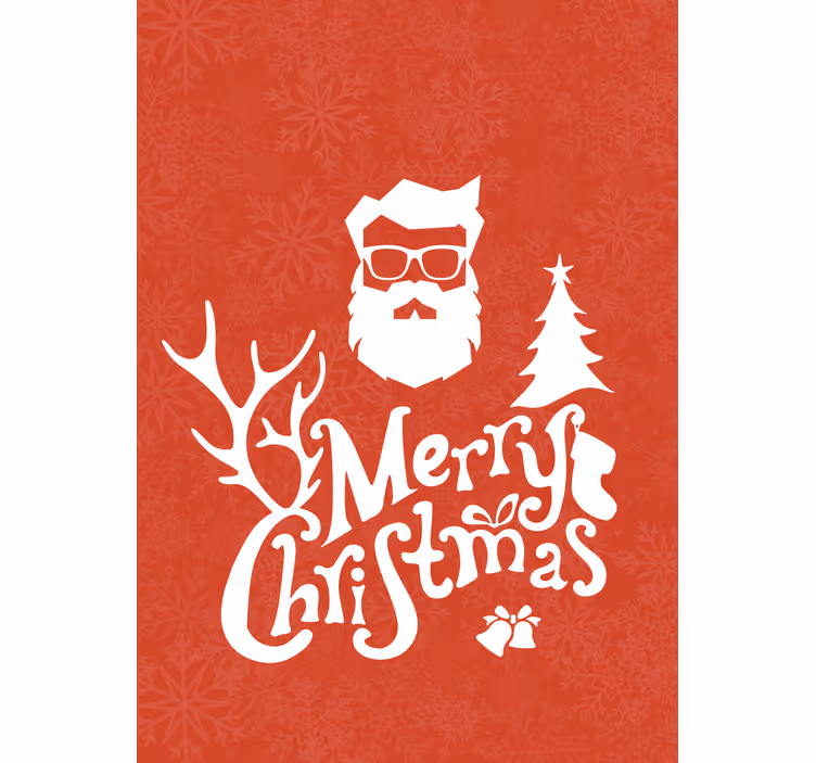 Santa Claus Greeting text roller blind - TenStickers