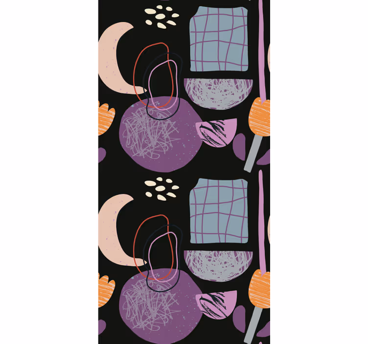Abstract shape pattern modern roller blind - TenStickers