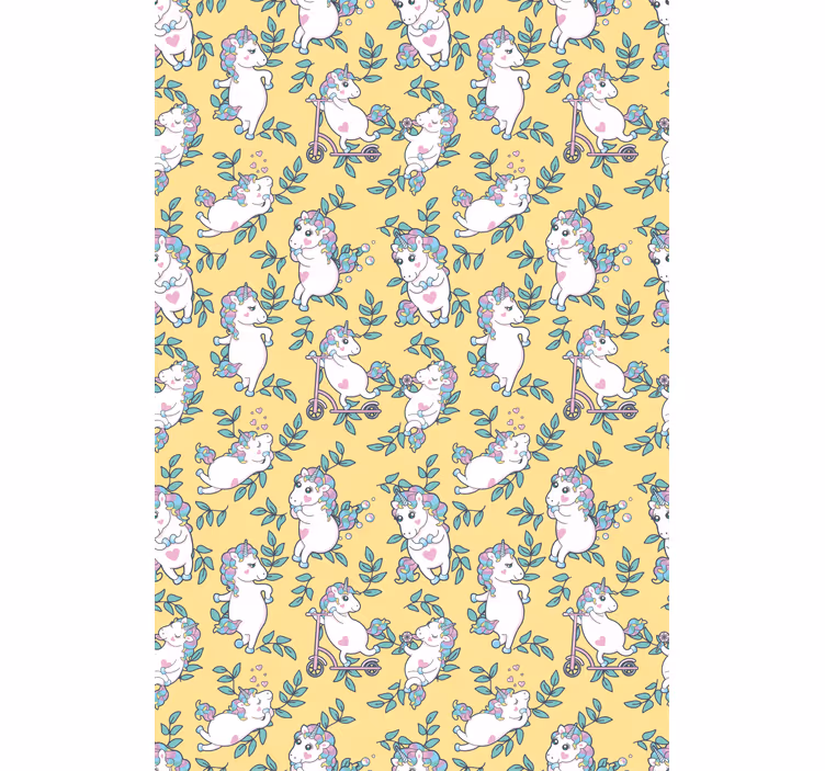 Baby unicorns playing children room roller blind - TenStickers