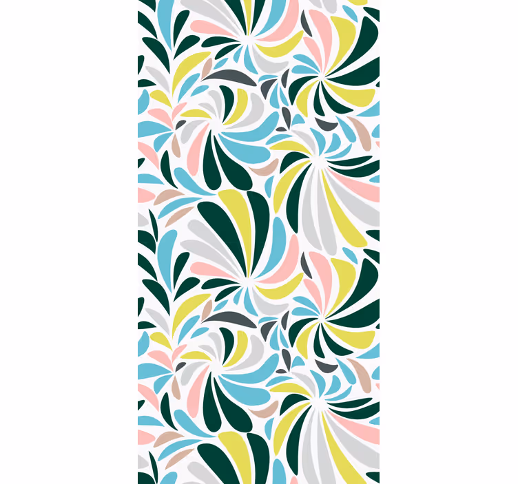 Stylish Floral Pattern flowers and plants roller blind - TenStickers