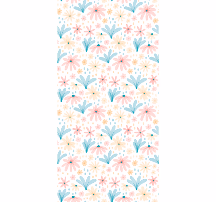 Floral Daisies Pattern flowers and plants roller blind - TenStickers