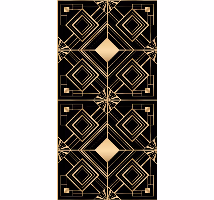 Geometric Gold Pattern modern roller blind - TenStickers