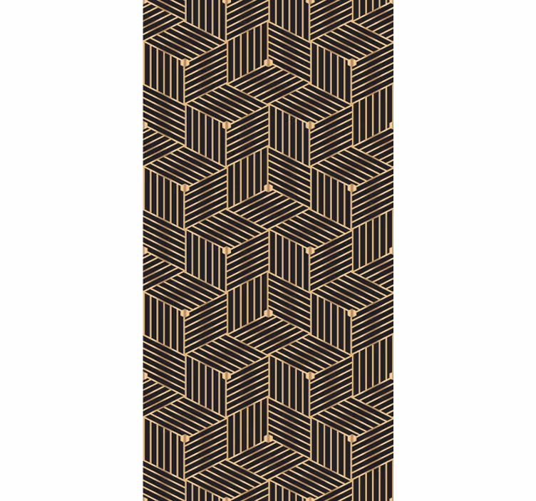 Golden geometric deco pattern Elegant blind - TenStickers