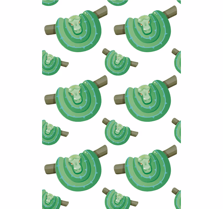 Green Snakes Pattern animal roller blind - TenStickers
