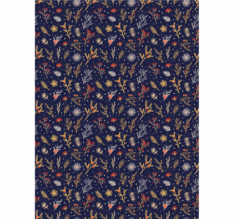 Floral Nature Pattern flowers and plants roller blind - TenStickers