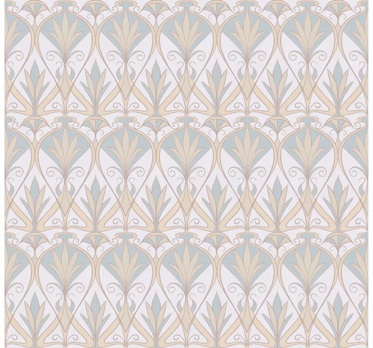 Botanical retro floral pattern roller blind - TenStickers