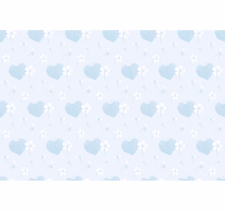 80's scenic floral blue pattern roller blind - TenStickers