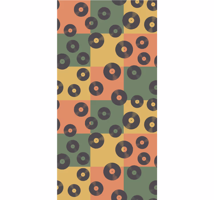 Retro roller blind vinyl record design - TenStickers