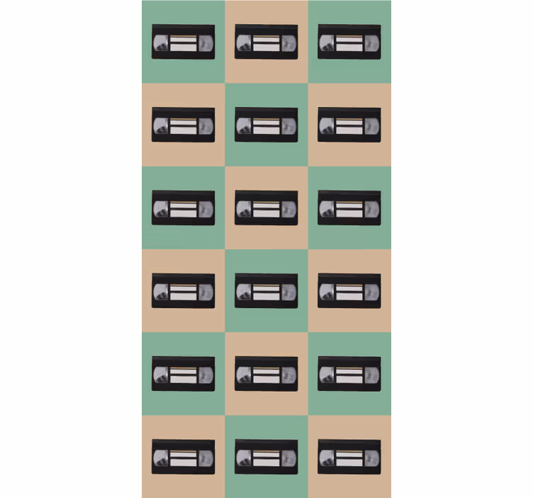 Retro roller blind in retro tape pattern - TenStickers
