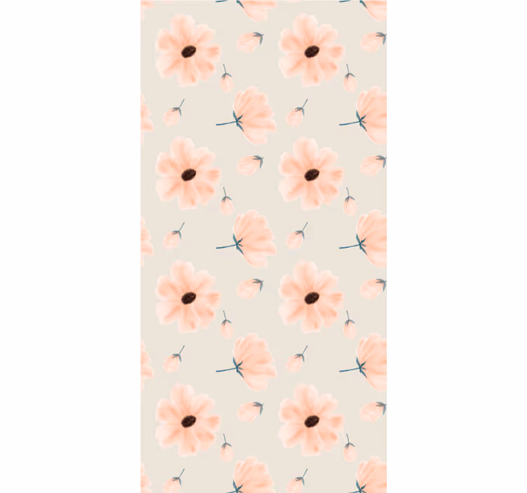 Pastel Floral Pattern flowers and plants roller blind - TenStickers