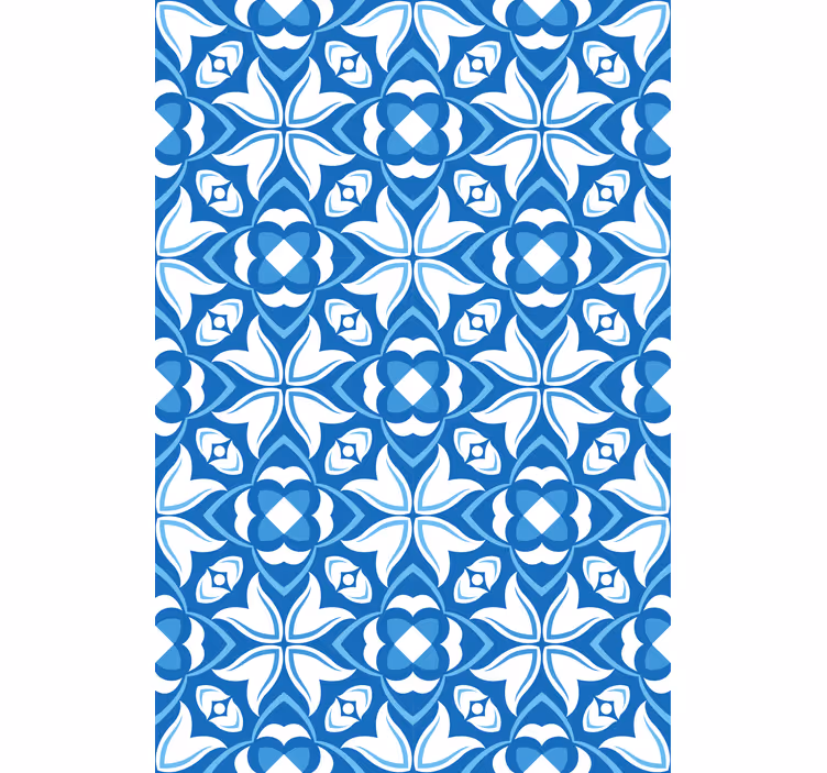Intricate Blue Motif texture and pattern roller blind - TenStickers