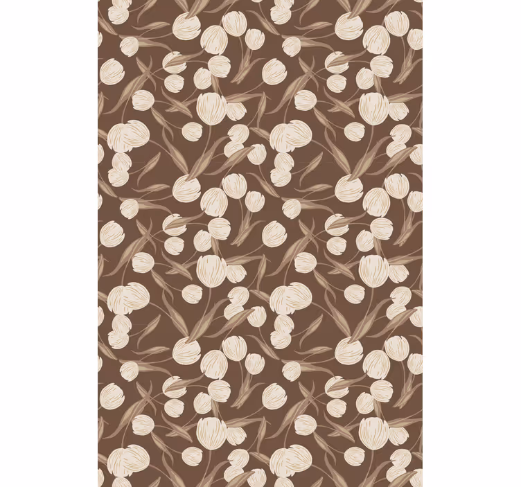 Floral Theme Motif flowers and plants roller blind - TenStickers